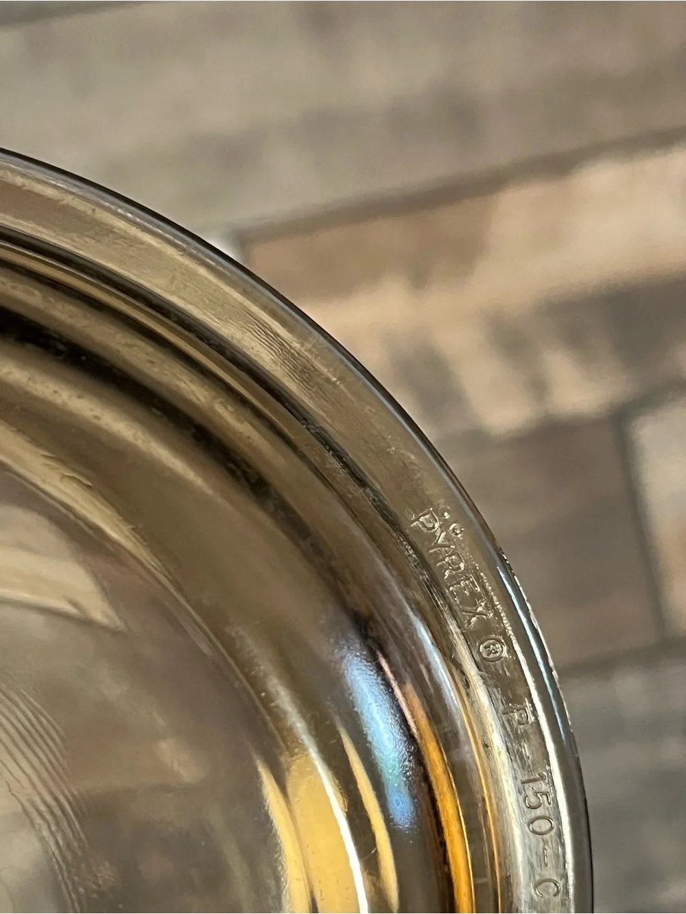 Glass Pouring Lid / Small Glass Pan Lid - Amber-Tinted Clear Pyrex